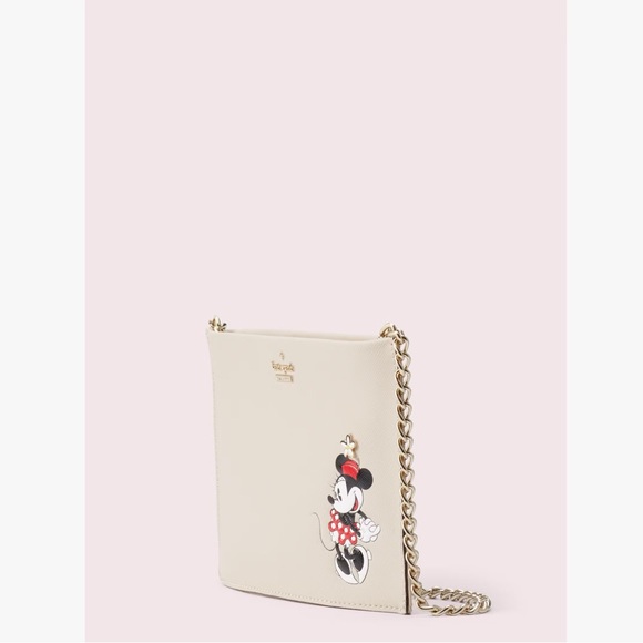 NWT $178 Kate Spade Disney Minnie Mouse Mini Sima Clutch & Gold Chain Crossbody - Picture 7 of 13